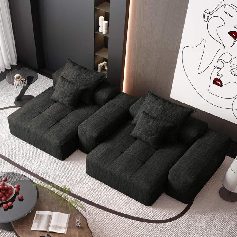 Canapé modulaire surdimensionné Modern, Noir