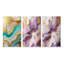 Liquid Art Gold Blue Turquoise Agate - Abstract Shapes Art Set Of 3 Pieces-3382421-3382426