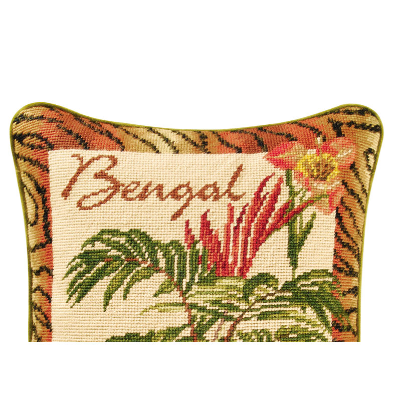 Bengal Needlepoint Pillow