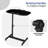 Mobile Computer Desk, Adjustable Height Standing Table, Laptop Desk Rolling Sit-Stand with Wheels-80291864