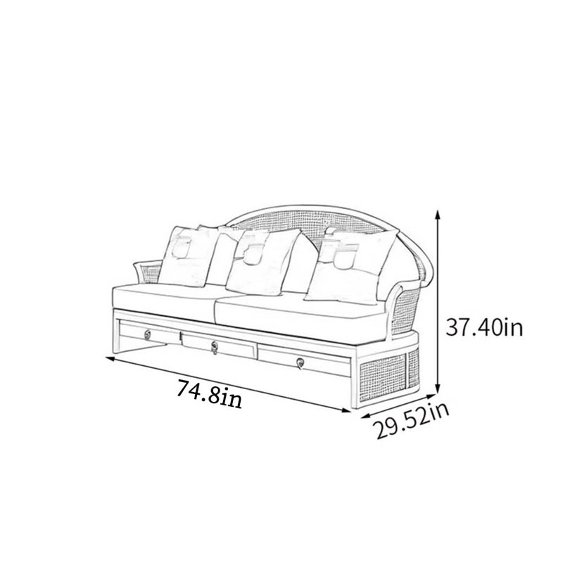 Chinese Solid Wood Lounge Sofa - Stylish & Durable