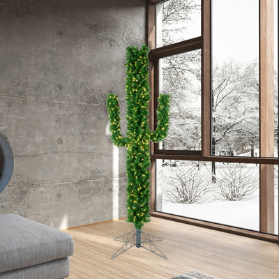 7.5' Lighted Cactus Christmas Tree