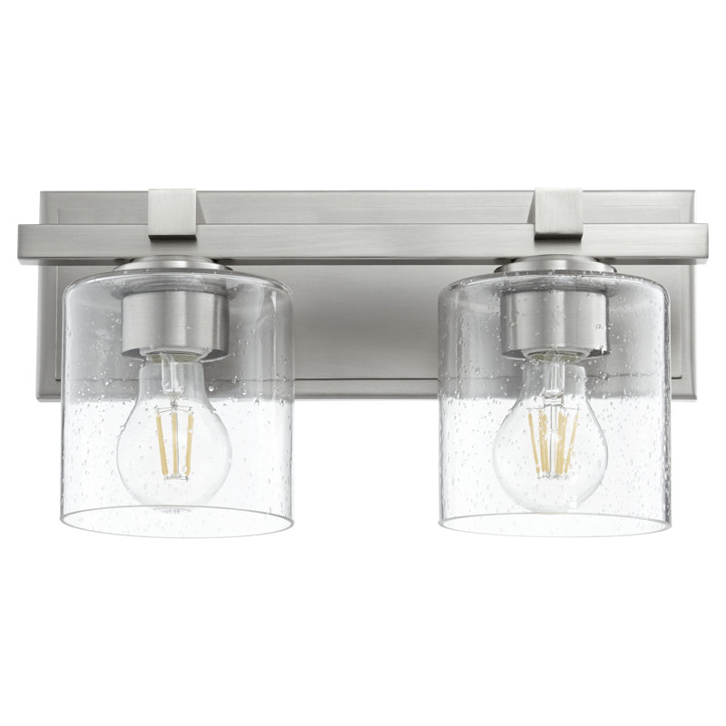Éclairage de salle de bain à intensité variable 2 lumières Conkling, Nickel satiné
