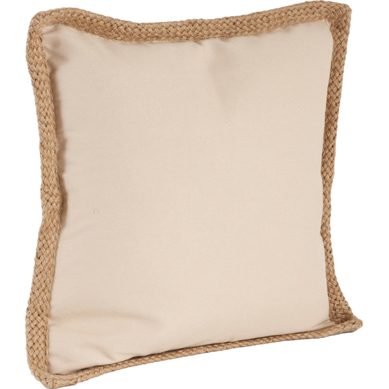 Camelia Square Cotton Pillow Cover & Insert, Natural