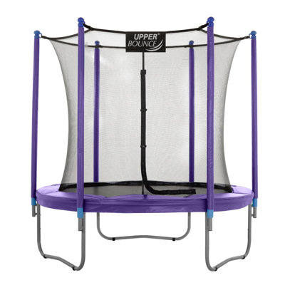 Ensemble de trampoline d'extérieur rond 9 pi avec système d'enclos de sécurité Machrus Upper Bounce