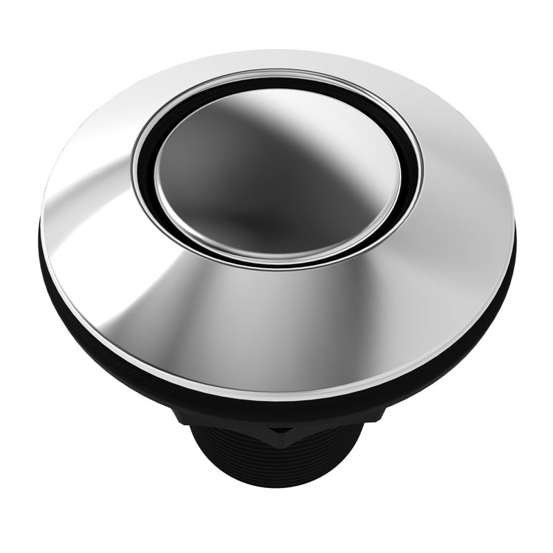East Linear Air Activated Disposer Switch, Polished Chrome