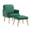 Douglasland Velvet Armchair with Footstool-353228231