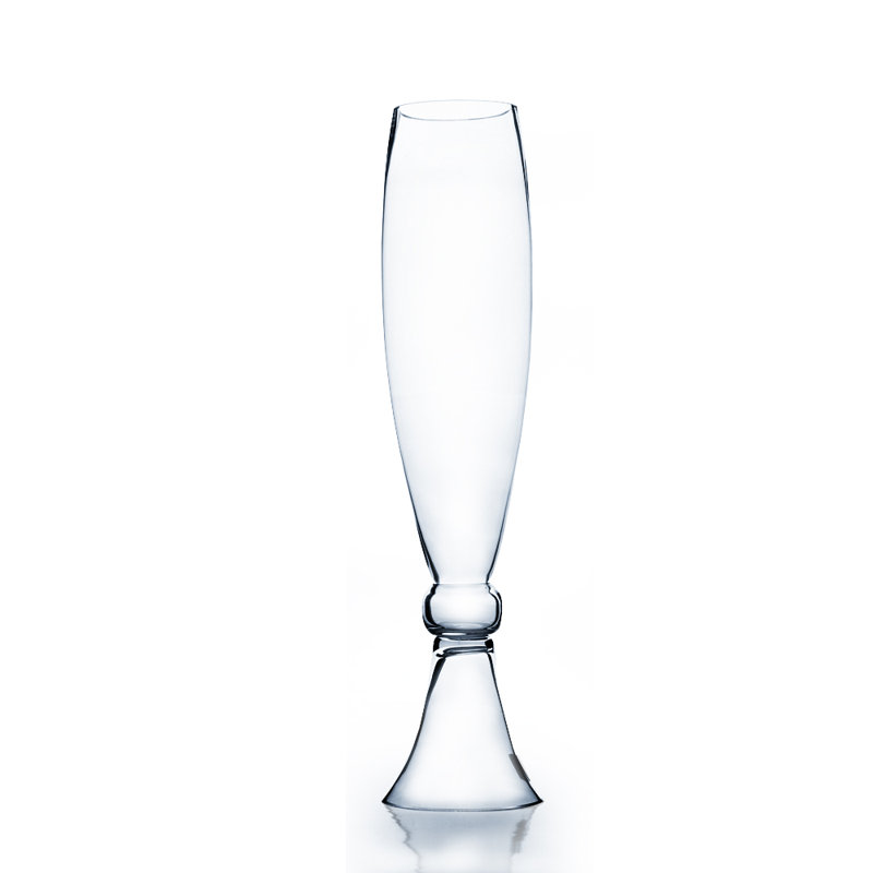 Vase de table en verre transparent 23 po Alyson