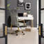 Chaise de travail en similicuir avec accoudoirs rembourrés Lundgren-70066929