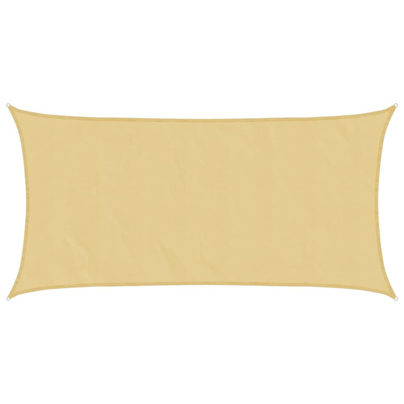 Carlose Fields Sun 100% Polyester Oxford 7m x 4m Rectangle Shade Sail, 4m x 7m, Sand