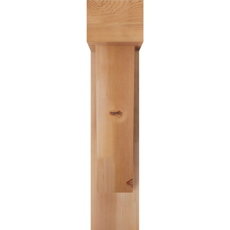 Support de bloc traditionnel avec entretoise décalée, 34 x 22, Cèdre rouge occidental de l 7 1/2 po (lisse)