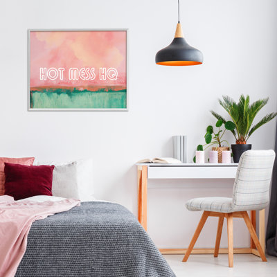 Hot Mess Headquarters Framed Giclee, design by Gina Kelly