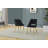 Rectangular 63'' x 39" Glass Dining Set with Velvet Side Chairs and Gold Base-1826005833-1869260862