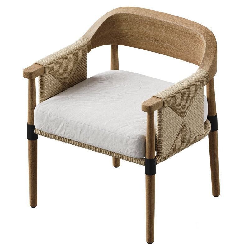Hydra Teak Dining Chair with Performance Fabric