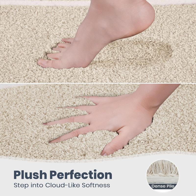 Tapis de bain, 61 x 91 cm, beige