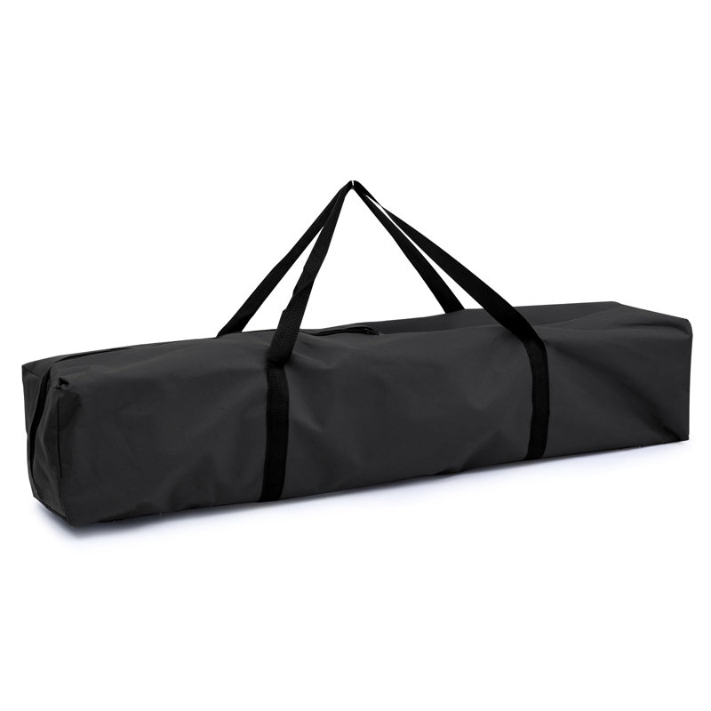 Gray and Black High Back Folding Camping Chair with Cooler Pouch
