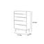 Commode d'appoint minimaliste de couleur noyer