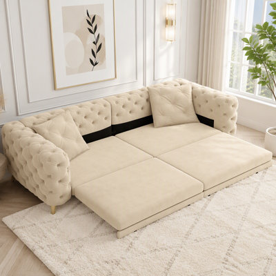 97.7" 3-in-1 Convertible Sleeper Sofa