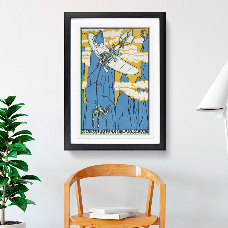 Monte Domapozza by Moriz Jung - Picture Frame Painting, 48cm H x 36cm W x 2cm D, Black