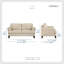 Ensemble de salon moderne en cuir fleur 2 pièces Nico Modern-58081768