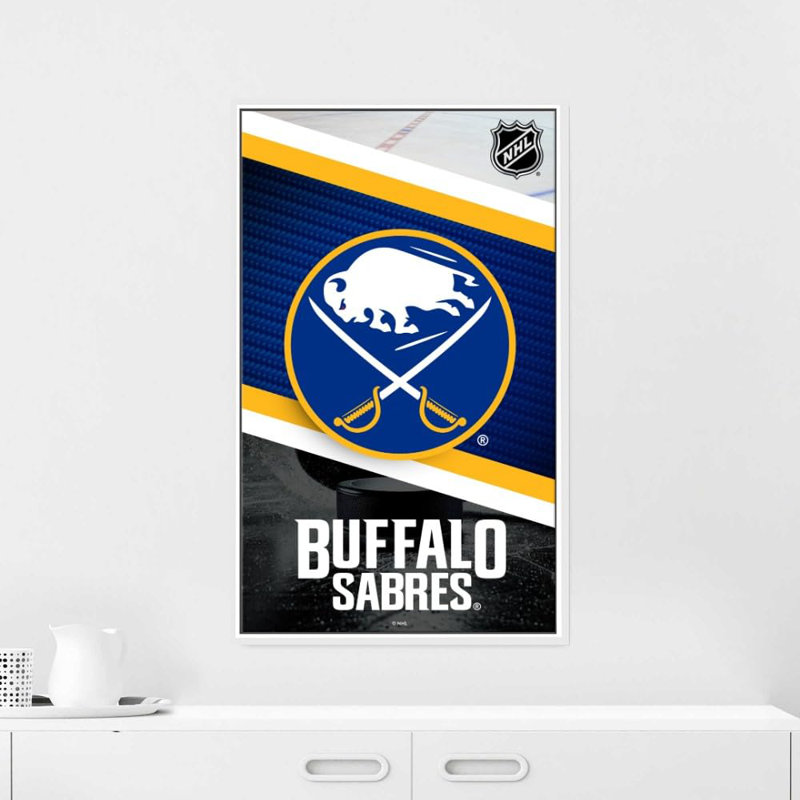 «Winnipeg Jets», impression sur toile tendue - Équipe de hockey de la LNH sous licence officielle, Blanc, H 43 po x l 27 po