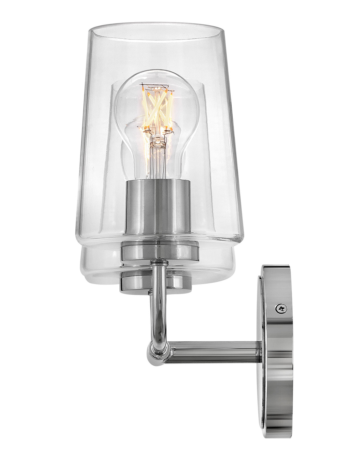 Viva 2 Light Transparent Dimmable Vanity Light, Chrome