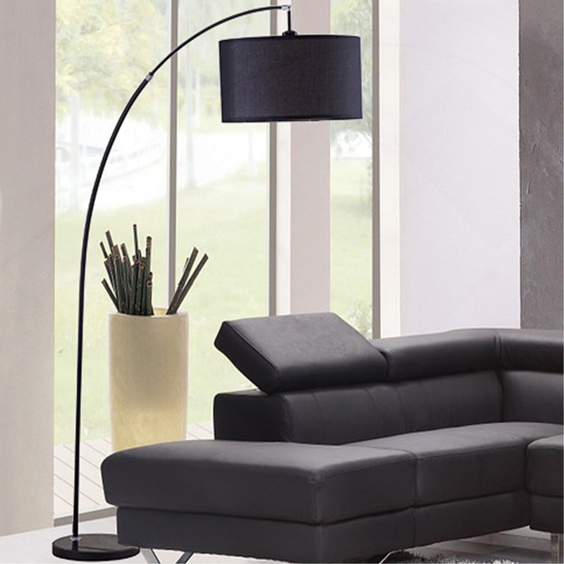 Lampe sur pied 86 po, Noir, Noir