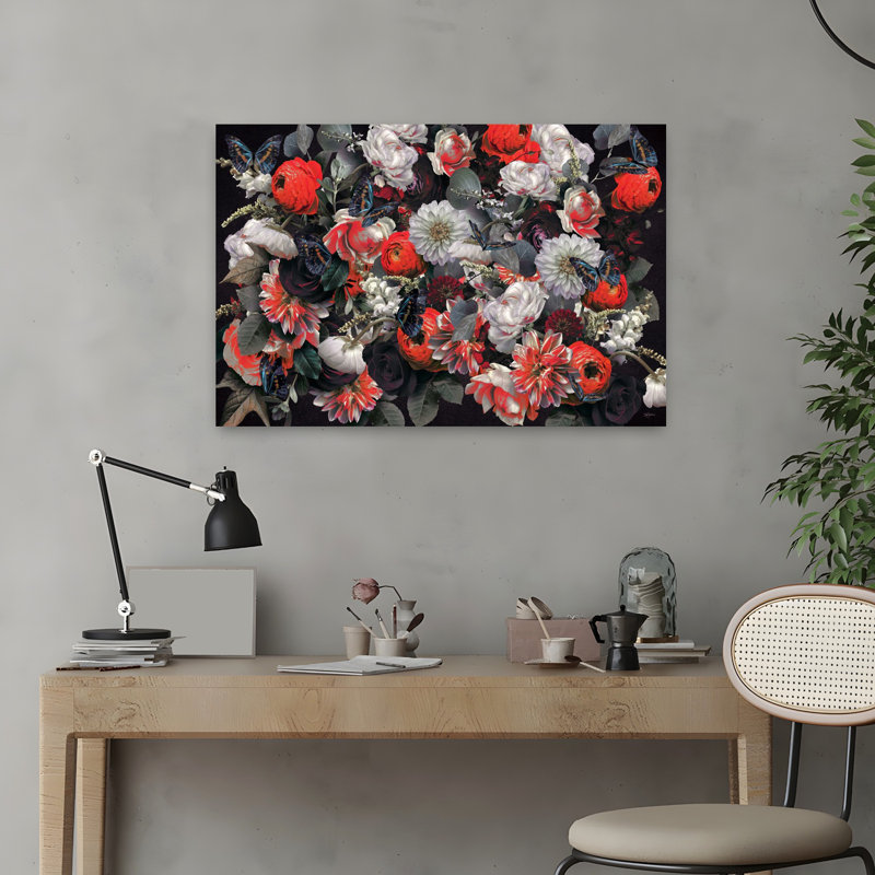 Art contemporain, paisible, paisible et paisible papillon, H 16 po x l 24 po