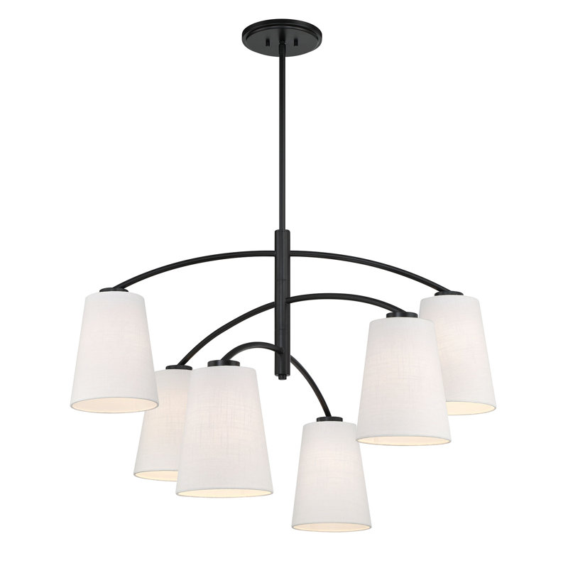 Luminaire suspendu charbon 6 lumières Lyutcho