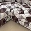 Housse pour canapé modulaire en L, housse extensible 2 pièces avec bords élastiques et 2 housses de coussin, housse de protection pour meubles imprimée-275176944