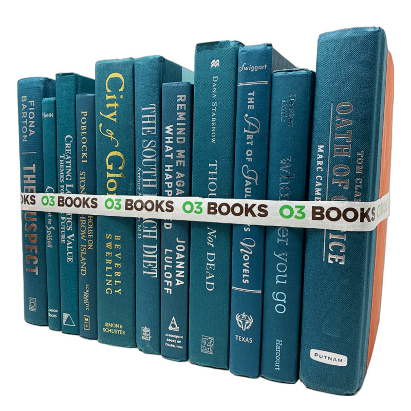 Livres décoratifs bleu sarcelle