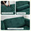 Canapé modulaire pliable Castle PlayCouch, siège à conception créative à extension instantanée avec siège central et latéral pour salon, chambre à coucher, vert