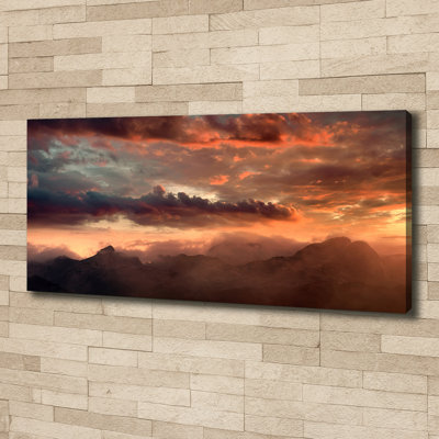 Sunset Mountains - Wrapped Canvas Print