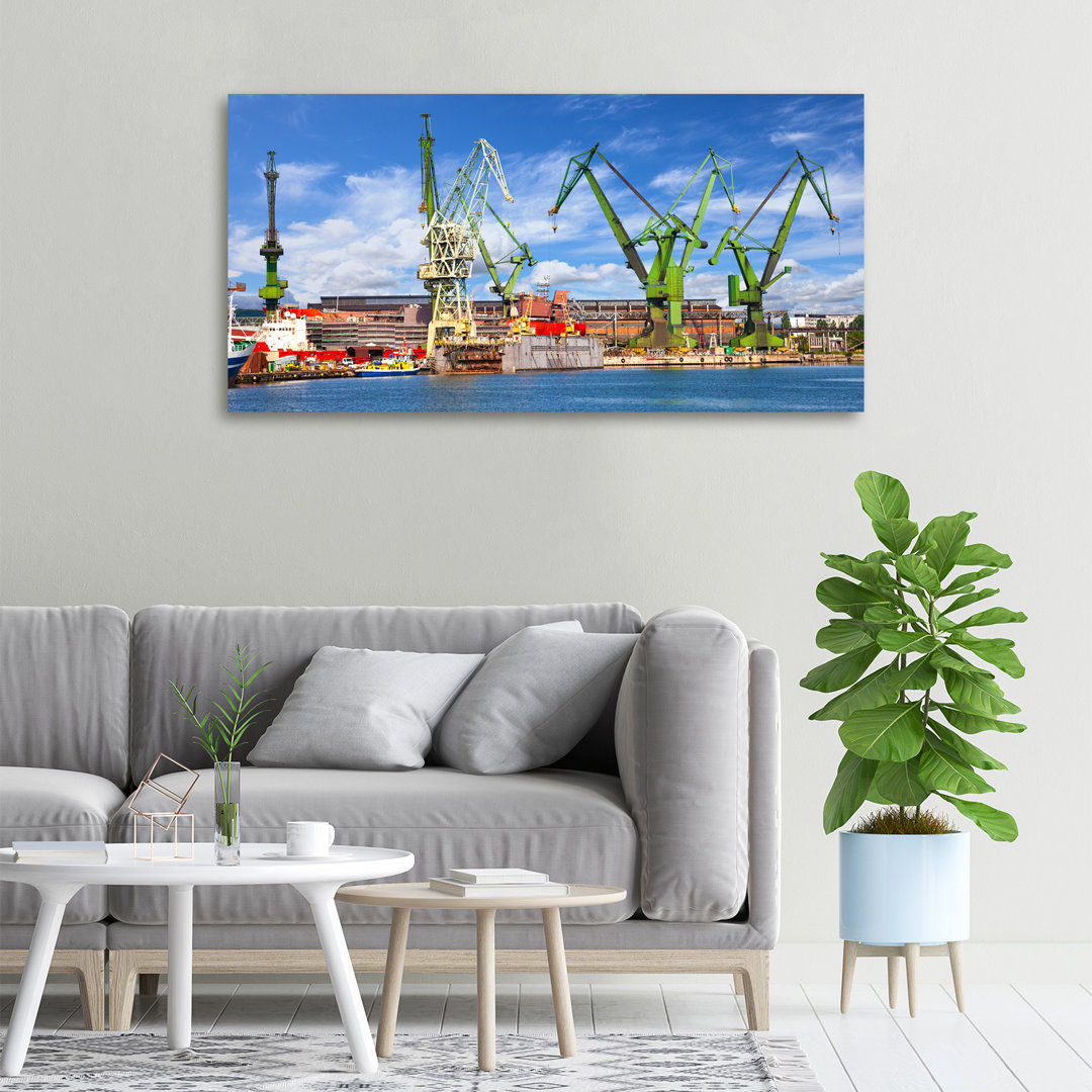 Werft in Danzig - Kunstdrucke auf Leinwand - Wrapped Canvas