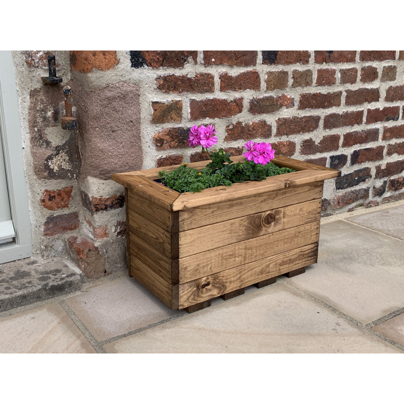Sotion Handmade Wood Planter Box, 33cm H x 57cm W x 57cm