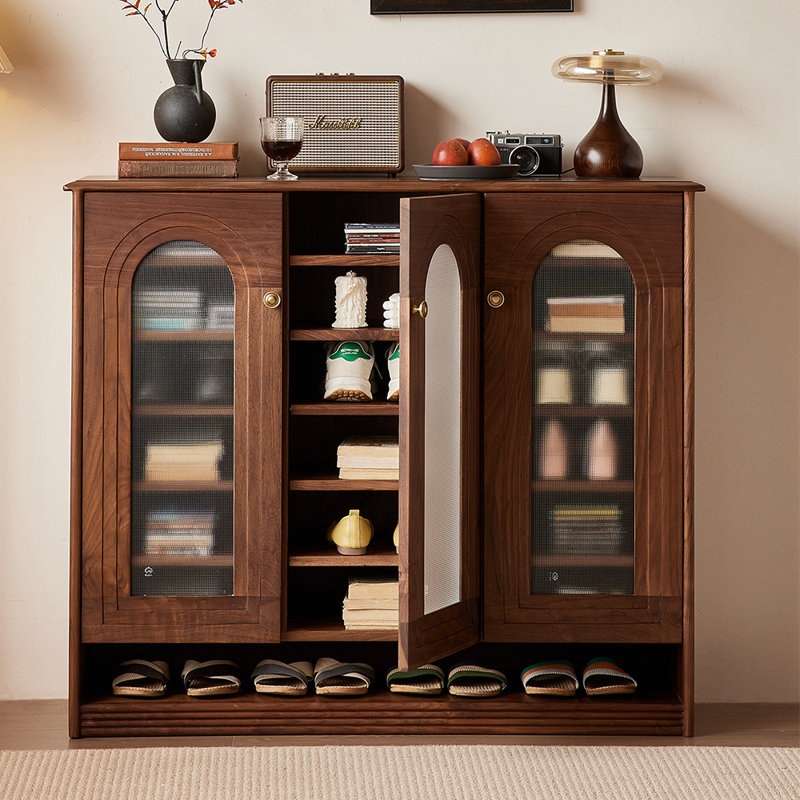 Armoire à chaussures rétro avec rangement pratique