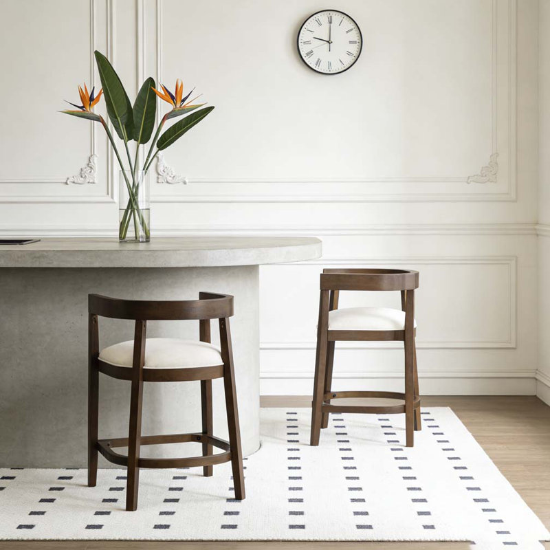 BAR STOOLS, Beige+dark brown