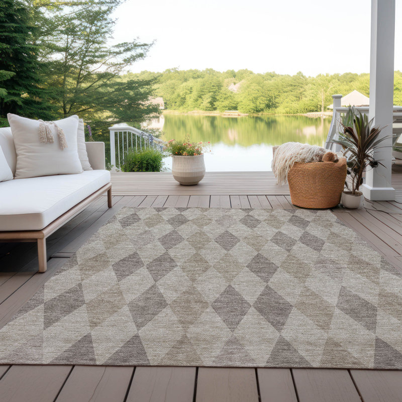 Tapis intérieur / extérieur Clintonville, Rectangle 5 pi x 7 pi 6 po