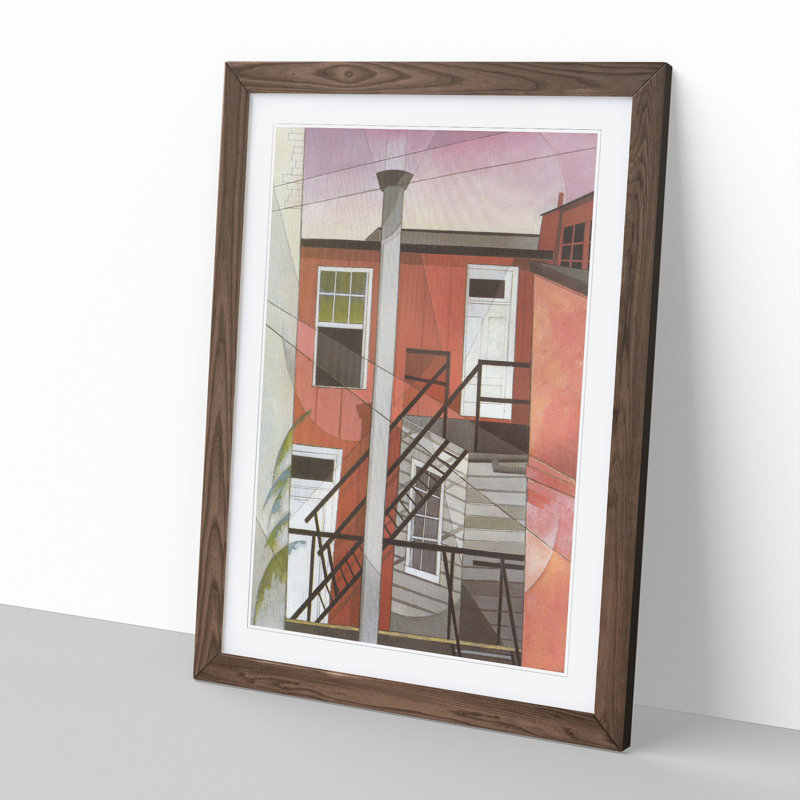 Modern Conveniences by Charles Demuth - Picture Frame Painting, 65cm H x 48cm W x 2cm D, Walnut