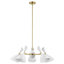 Declare 5-Light 6" Arm Pendant In White-1796082731