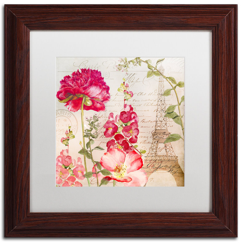 «Jadaya Always Paris II» par Color Bakery, impression encadrée, H 16 po x l 16 po x P 0,5 po, Brun, Blanc