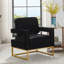 Chaise d'appoint de style moderne avec base en métal doré-2107067272