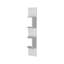 Tablette flottante moderne en bois blanc avec 4 sections pour 4 espaces de rangement dans le garage