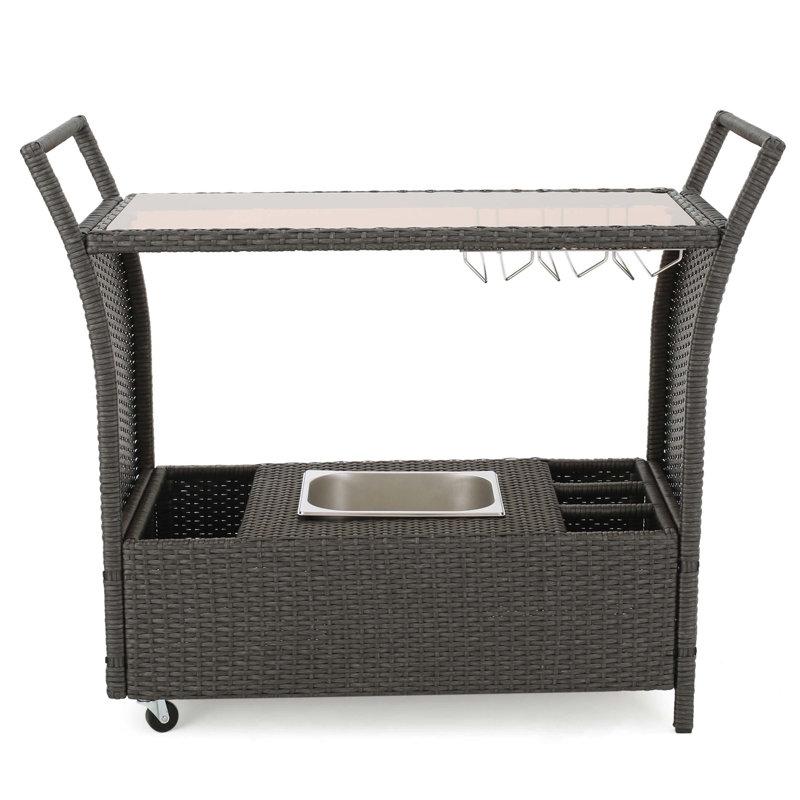 Chariot-bar mobile avec seau à glace - parfait pour recevoir