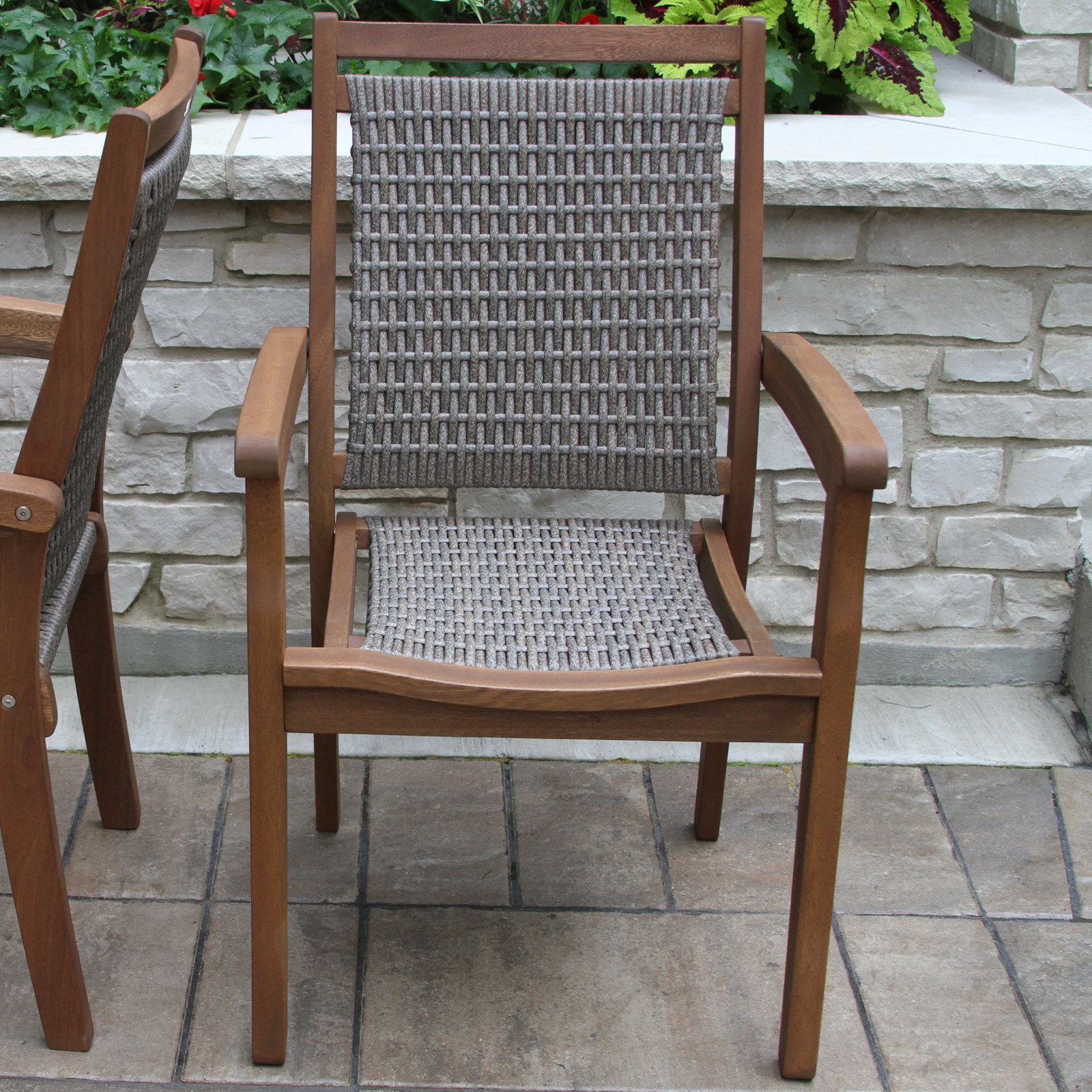 Fleur 64" Eucalyptus Patio Dining Set