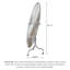 Miroir pleine grandeur d'inspiration nordique en acier inoxydable