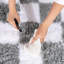 Tapis blanc et gris clair à carreaux antidérapant idéal pour les chambres d'enfants, les zones d'étude et les salons-2030541856-2030541859