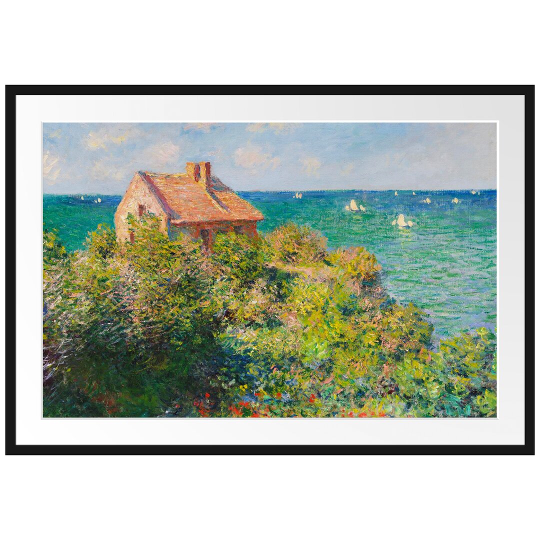 Claude Monet - Fischer-Häuschen In Varengeville - Im Bilderrahmen Mit Galerie-Passepartout