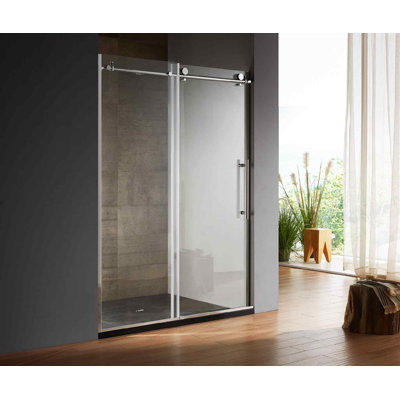 Porte de douche sans cadre l 48 po x H 79 po