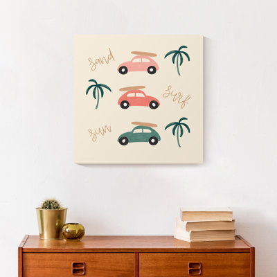 Sable surf soleil sur toile